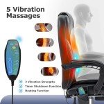 TonghuaS Ergonomic Reclining Massage Office Chair