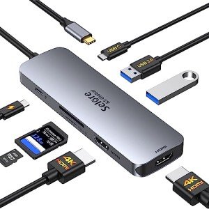 USB C Docking Station with Dual HDMI Ports