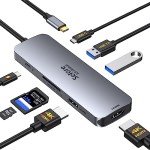USB C Docking Station with Dual HDMI Ports