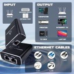 LIEZHUA Gigabit Ethernet Splitter for Dual Devices