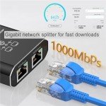 LIEZHUA Gigabit Ethernet Splitter for Dual Devices