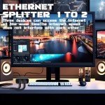 LIEZHUA Gigabit Ethernet Splitter for Dual Devices