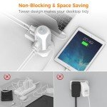 TESSAN 11-Outlet Tower Power Strip with USB Ports