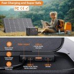 ZOUPW 100W Ultralight Portable Solar Panel Charger