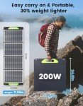 200W Foldable Solar Panel for Camping and Outdoor Use