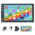 7-Inch Double Din Bluetooth Car Stereo with Touch Screen