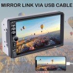 7-Inch Double Din Bluetooth Car Stereo with Touch Screen