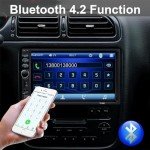 7-Inch Double Din Bluetooth Car Stereo with Touch Screen