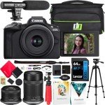 Canon EOS R50 Mirrorless Camera with 2 Lenses Bundle