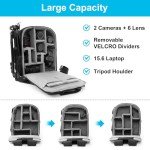 CADeN Waterproof Camera Backpack with Laptop Compartment