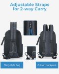 BAGSMART Small Camera Sling Bag with Tripod Holder
