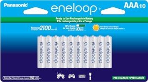 Panasonic Eneloop Rechargeable AAA Batteries - 10 Pack