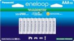 Panasonic Eneloop Rechargeable AAA Batteries - 10 Pack