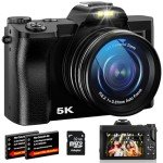 5K WiFi Vlogging Camera with 16X Zoom