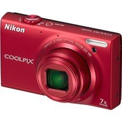 Nikon COOLPIX S6100 16 MP Digital Camera - Red