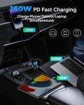 160W USB C Fast Car Charger with 3 Ports