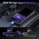 75W USB C Car Charger with 3 Ports