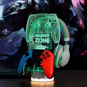 Colorful 3D LED Gaming Headset Stand and Holder
