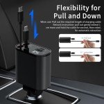 Retractable 4-in-1 Fast Charging Car Charger