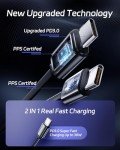DreamBee 66W Fast USB Car Charger with Dual Cables