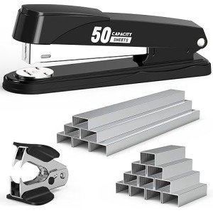 Heavy-Duty Metal Stapler with Staples and Remover