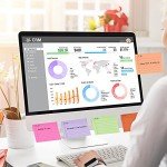 EOOUT 10-Pack Lined Sticky Notes, 3"x4