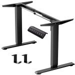 Electric Adjustable Standing Desk Frame, Black