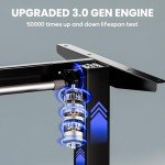 Electric Adjustable Standing Desk Frame, Black