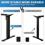 Electric Adjustable Standing Desk Frame, Black