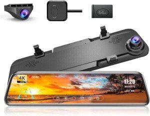JOMISE 4K 12" Rear View Mirror Dash Cam
