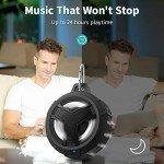 Portable Waterproof Bluetooth Shower Speaker with LED