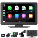 9" Portable CarPlay Screen with 1080p Camera
