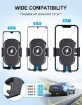 OBRFFE Fast Wireless Car Charger Mount for Phones