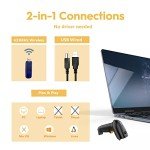 NADAMOO Wireless Barcode Scanner with USB Receiver
