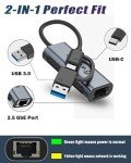 Wavlink 2-in-1 USB C to Ethernet Adapter