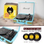 Bluetooth Portable Vinyl Record Player with Speakers