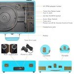 Bluetooth Portable Vinyl Record Player with Speakers