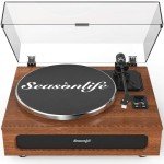 Retro Bluetooth Turntable with Built-in Speakers