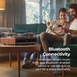 i-box Bluetooth Vinyl Record Player with Speakers