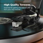 i-box Bluetooth Vinyl Record Player with Speakers