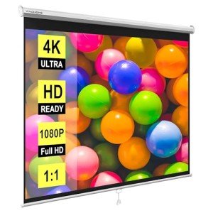 VIVOHOME 120-Inch Retractable Projector Screen HD
