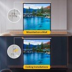 VIVOHOME 120-Inch Retractable Projector Screen HD