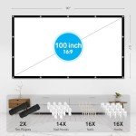 Frocopo 100-Inch Double-Sided Portable Projection Screen