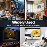 VIVOHOME 120-Inch Retractable Projector Screen HD