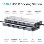 13-in-1 USB C Docking Station for Laptops