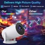 Portable 4K Mini Projector with Android 11