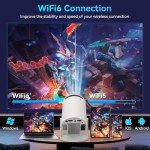 Portable 4K Mini Projector with Android 11