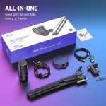 UHURU RGB USB Gaming Microphone with Boom Arm