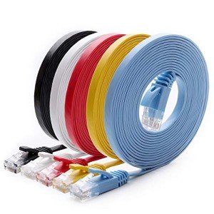 10ft Cat 6 Ethernet Cable 5-Pack - Flat Design