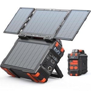 BROWEY Portable Power Station with Solar Panel 284Wh